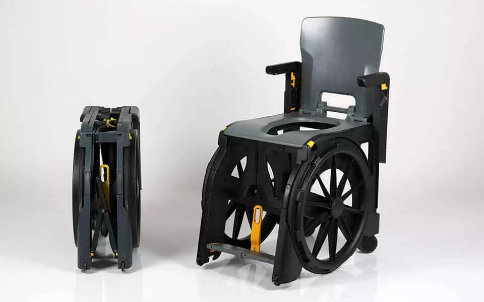 Wheelable Folding Commode Shower Chair